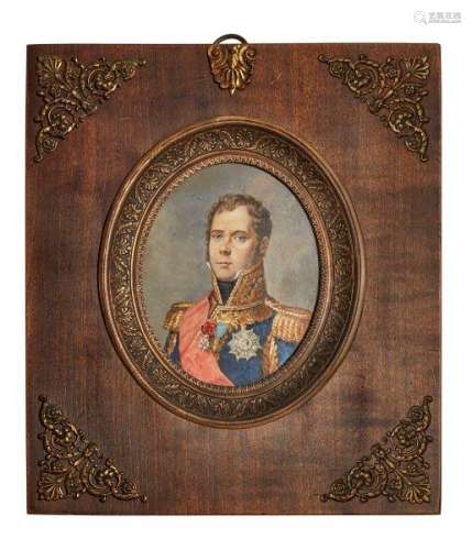 After François Pascal Simon Gérard, French 1770-1837- Portrait miniature of Michel Ney, Marshal of