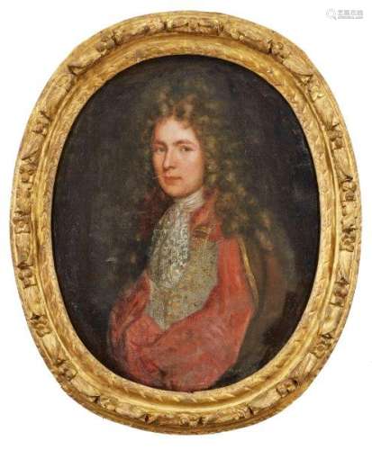 Follower of Nicolas de Largillière, French 1656-1746- Portrait of a gentleman, half-length turned to