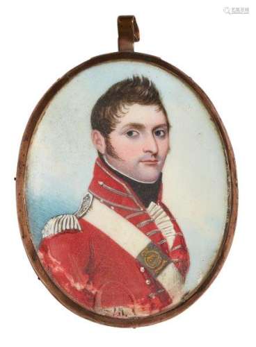 British School, late18th/early 19th century- Portrait miniature of a British officer,