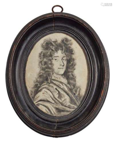 Circle of Thomas Forster, British act. c.1690-1713- Portrait miniature of a gentleman, quarter-