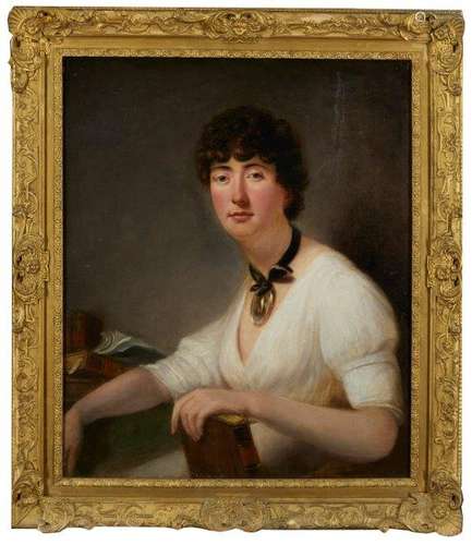 Circle of Sir William Beechey RA, British 1753-1839- Portrait of Lady Bathurst, seated half-length