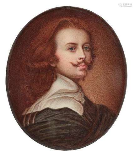 William Bate, British 1759-1845- Portrait miniature after a self-portrait by Sir Anthony Van Dyck,