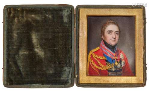 Charles Jagger, British 1770-1827- Portrait miniature of Lieutenant General Sir Manley Power KCB, (