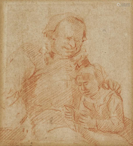 Attributed to Egbert van Heemskerck, Dutch 1634-1704- Studies of lady seated half-length turned to