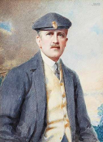 Count Mario Grixoni, Italian/British 1885-1945- exh. 1914-40- Portrait of G Mills McKay, Knight