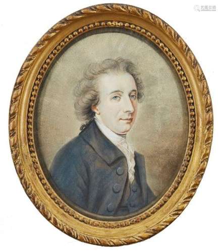 After Hugh Douglas Hamilton, Irish 1740-1808- Portrait of The Rt. Hon. Hussey Burgh, MP for Dublin