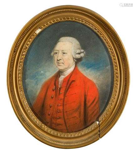 British School, mid-late18th century- Portrait of a gentleman, standing half-length turned to the