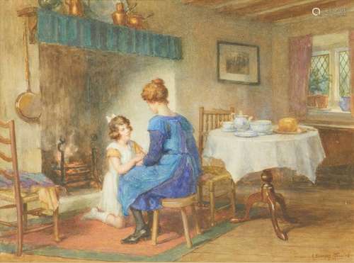 George Sheridan Knowles RI, RBA, ROI, RCA, British 1863-1931- 'Mother’; pencil and watercolour,