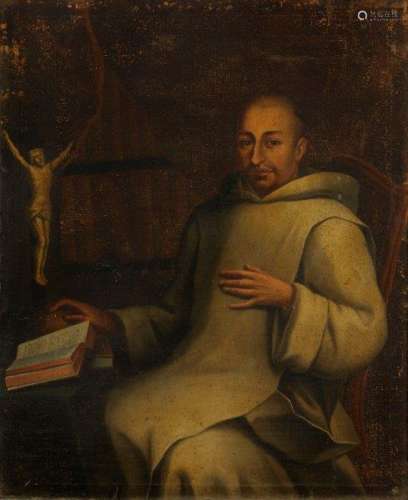 Italian School, 18th century- Portrait of a Dominican friar seated three-quarter length turned to
