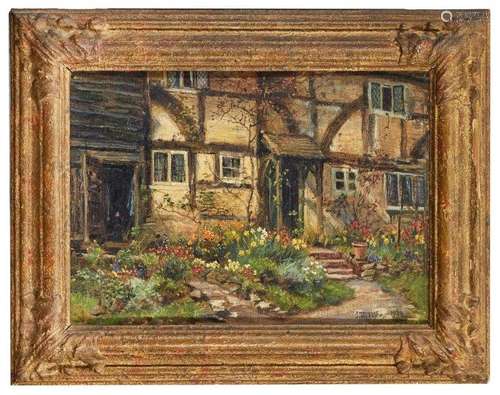 Frank Moss Bennett, British 1874-1952- Whitley; oil on canvas laid down on panel, signed,