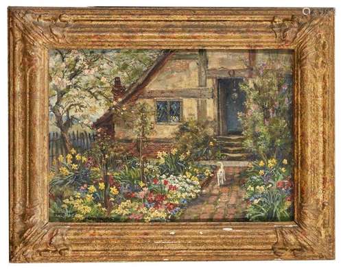 Frank Moss Bennett, British 1874-1952- Little Pattenden, Goudhurst, Kent; oil on board, signed