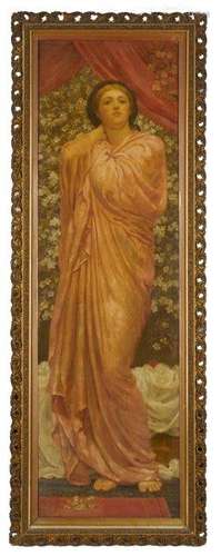 After Albert Joseph Moore ARWS, British 1841-1893- Blossoms; oil on canvas, 147.7x45.8cmPlease refer