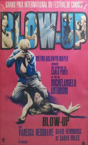 'Blow-Up' film poster, French version, 1970s; offset lithograph in colours, design by Georges