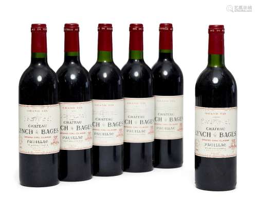 Chateau Lynch Barges 1990, 6 bottles, seals and labels good, ullages to low/middle neck (6)Please