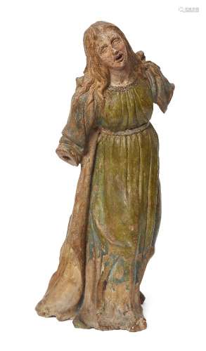A painted terracotta figure of Mary Magdalene, Bolognese School, late 15th /early 16th Century,