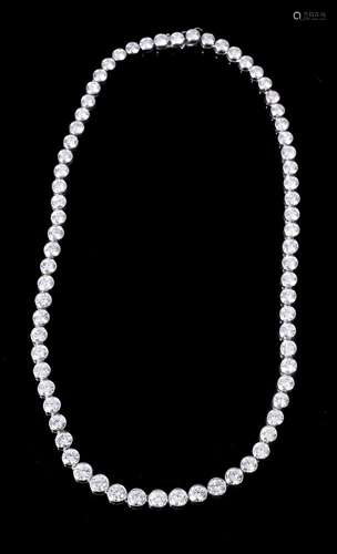 A diamond rivière necklace