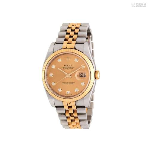 Rolex, Oyster Perpetual Datejust, ref. 116233, a bi-metal bracelet watch