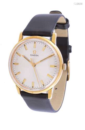 Omega, an 18 carat gold wrist watch