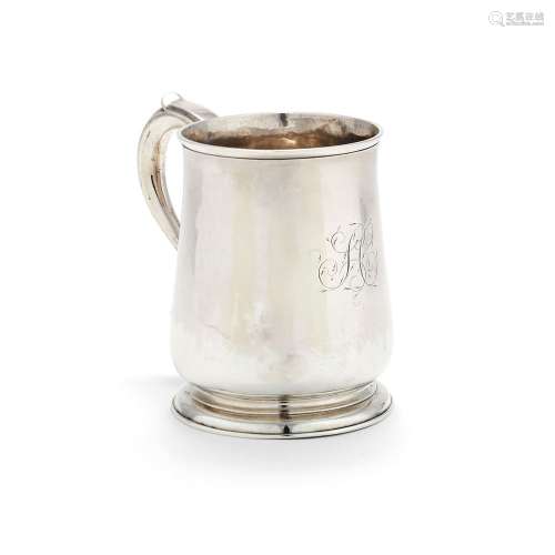 A George II silver baluster mug by Francis Spilsbury I