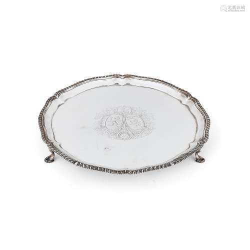 An early George III silver hexalobed salver by Thomas Hannam & Richard Mills