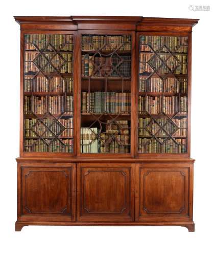 A George III mahogany library bookcase, circa 1780