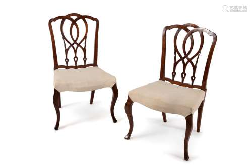 A set of ten George III mahogany dining chairs, circa 1770