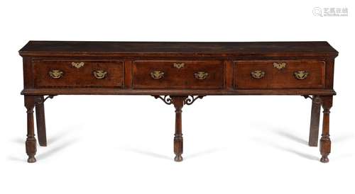 † A Queen Anne oak dresser base, circa 1710