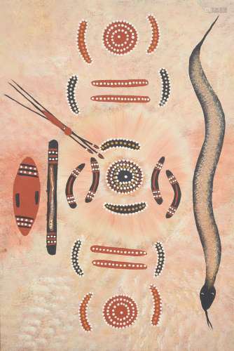 Barney Daniels Tjungurrayi (Australian b. 1959), Abstract composition