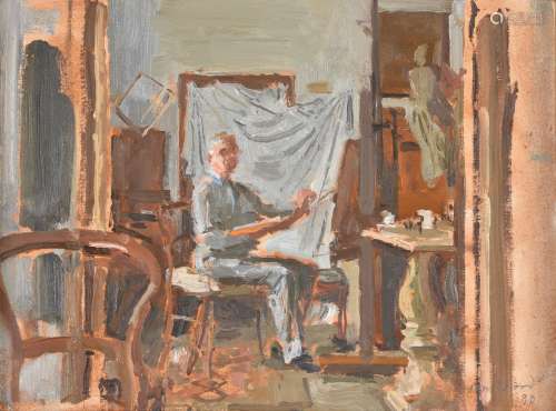 John Ward (British 1917-2007), Self portrait