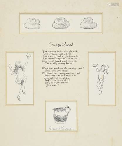 Ernest Howard Shepard (British 1879-1976), Crusty Bread; The Magician, a set of illustrations
