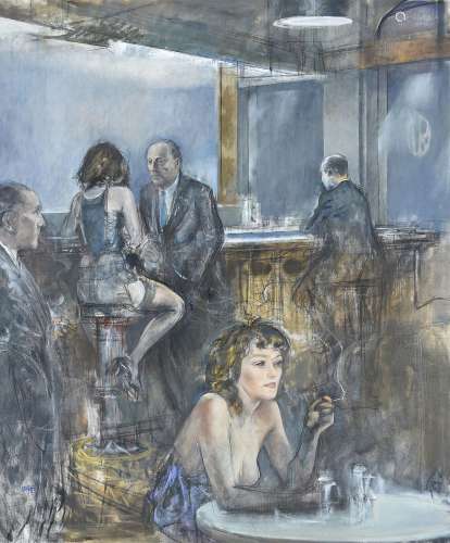 Alberto Sughi (Italian 1928-2012), Caffe ttur, 2001-2002