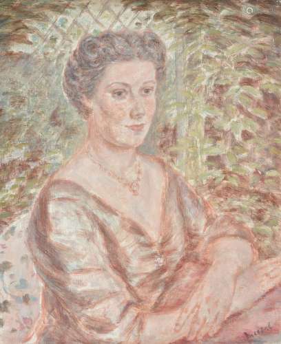 Oliver Hilary Sambourne Messel (British 1904–1978), Portrait of lady seated, said to be Bunty