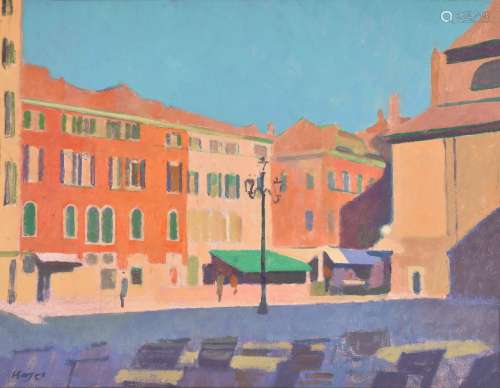 Colin Hatrue (British 1919-2003), Italian Piazza