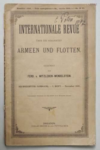 Internationale Revue über die gesammten Armeen und Flotten. 16. Jg., 2. Heft Nov. 1897.