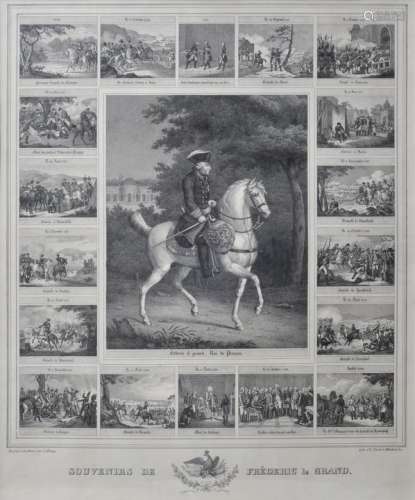 Gedenkblatt für Friedrich II. (der Große) von Preussen, ca. 1830b