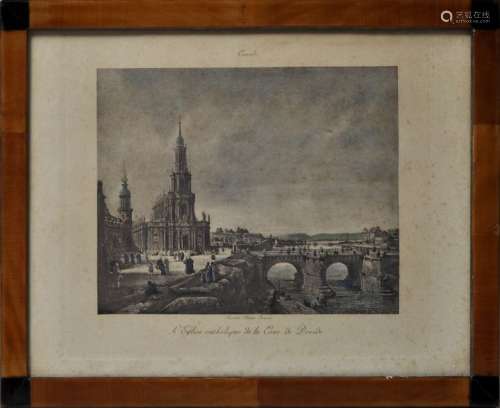 Konvolut von acht Ansichten von Dresden, 19. Jh