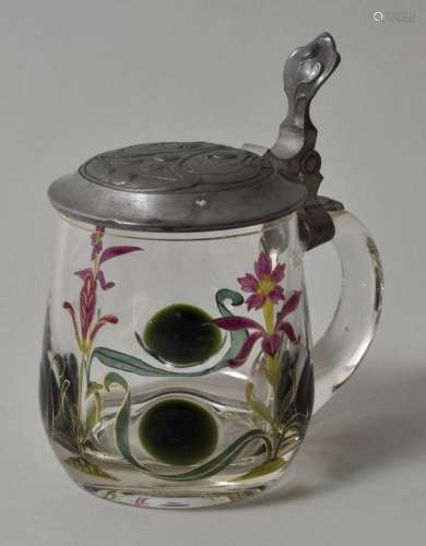 Kleiner Jugendstil-Glashumpen, vermutl. Böhmen, um 1900