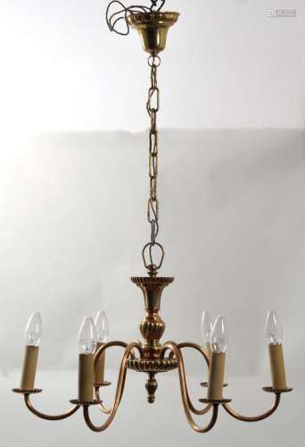 Deckenlampe im flämischen Stil, 1. H. 20. Jh.