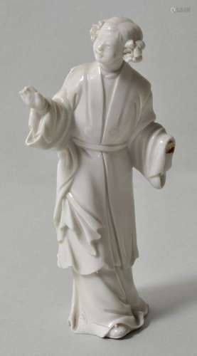 Porzellanfigur Junge Frau im Kimono, China, 20. Jh.