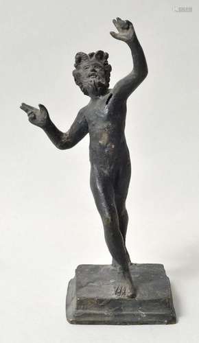 Kleinbronze Tanzender Faun, 19. Jh.