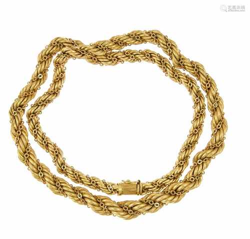 Cord necklace GG 750/000 with box clasp with SI eight, L. 48.8 cm, 42.0 g