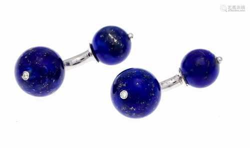 Lapis lazuli cufflinks WG 585/000 with 4 lapis lazuli balls 10.3 - 8.2 mm and 2