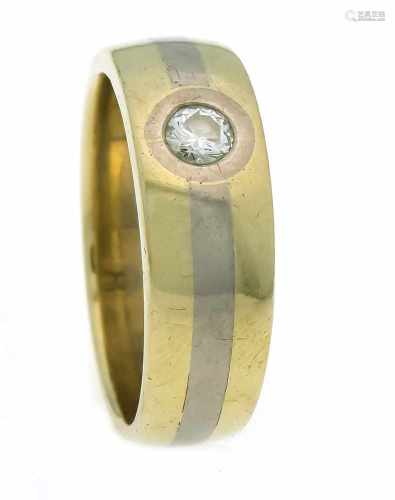 Brilliant ring GG / WG 585/000 with a brilliant 0.32 ct W / VS, RG 67, 14.7 g