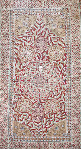 AN OTTOMAN COTTON APPLIQUE MARRIAGE TENT KHAYAMIYA EGPYTIAN, c.1900-1920 worked in various colours