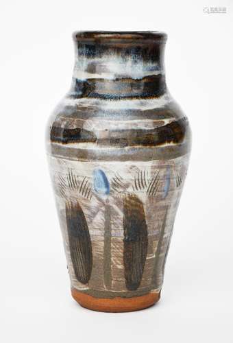 ‡ William Staite Murray (1881-1962) a shouldered stoneware vase, incised and painted with stylised