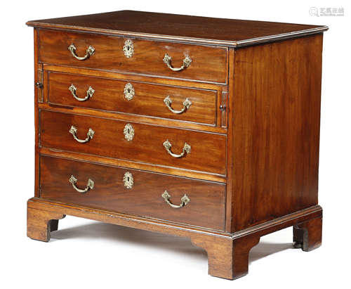 A GEORGE III MAHOGANY DRESSING CHEST c.1770-80 the top drawer with a baize lined slide above a