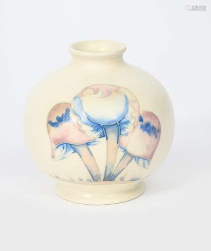 'Claremont' a Moorcroft Pottery vase designed by William Moorcroft, ovoid with collar neck, tubeline