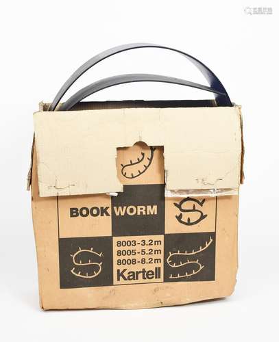 A Kartell Bookworm shelf system designed by Ron Arad, model no, 8003 C4, in original box, blue