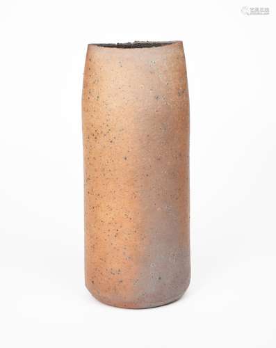 Joanna Constantinidis (1927-2000) a stoneware vase, elliptical section, burnished to base with