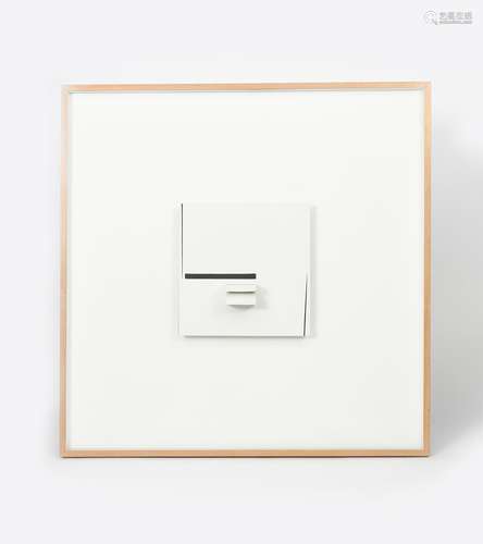 ‡ Victor Pasmore CH CBE, (1908-1998) Porcelain Object a Rosenthal porcelain plaque, framed, created